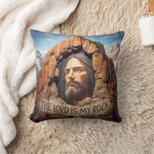 The Lord Is My Rock Throw Pillow