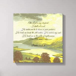 The Lord is my Shepard Stretched Canvas Print
