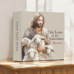 The Lord is My Shepherd 23rd Psalm Binder<br><div class="desc">Psalm 23 is known as the “Psalm of Faith” and is a favourite passage of scripture beloved by many. This bible themed 3-ring binder depicts the Good Shepherd - Jesus holding his sheep. This Psalm has been a comfort for the faithful throughout their lives. It makes a wonderful binder for...</div>