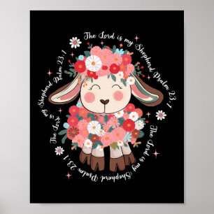 The Lord Is My Shepherd Easter Day Jesus Christian Poster