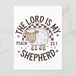The Lord is my shepherd Jesus Thanksgiving Holiday Postcard
