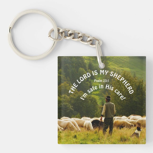 The Lord is my Shepherd Keychain (Front)