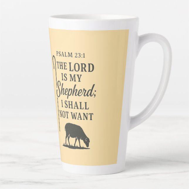 The Lord is my shepherd Latte Mug (Right)