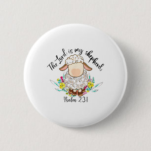 The Lord Is My Shepherd Lord's Prayer Christian Ea 2 Inch Round Button