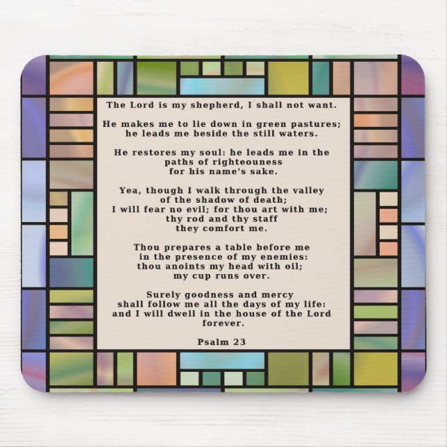 The Lord is my shepherd Mousepad (Front)