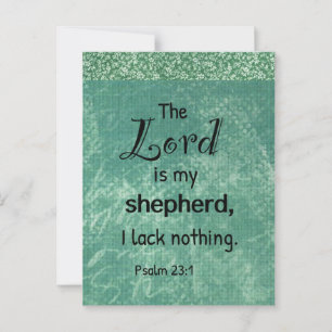 The Lord is My Shepherd Pedestal Sign Postcard