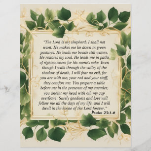 The Lord is My Shepherd Prayer Flyer