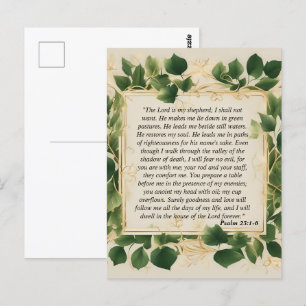 The Lord is My Shepherd Prayer Postcard