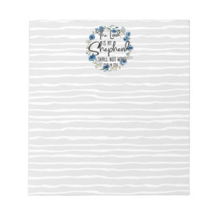 The Lord Is My Shepherd Psalm 23:1 Bible Verse Notepad