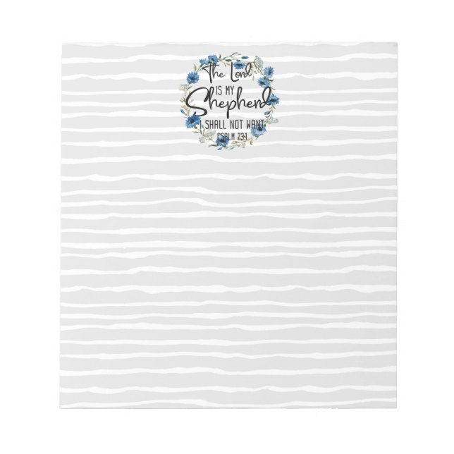The Lord Is My Shepherd | Psalm 23:1 Bible Verse Notepad (Front)