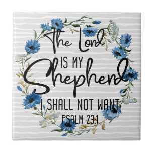 The Lord Is My Shepherd Psalm 23:1 Bible Verse Tile