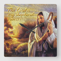 The Lord is my shepherd Psalm 23:1 Wall Clock