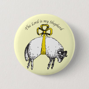 The LORD is my shepherd Psalm 23 2 Inch Round Button