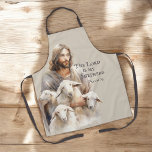 The Lord is My Shepherd Psalm 23 Apron<br><div class="desc">Psalm 23 is known as the “Psalm of Faith” and is a favourite passage of scripture beloved by many. This bible themed apron depicts the Good Shepherd - Jesus holding his sheep. This Psalm has been a comfort for the faithful throughout their lives. It makes a wonderful gift for anyone...</div>