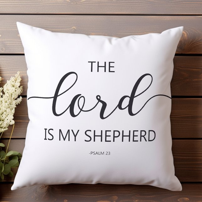 The Lord Is My Shepherd Psalm 23 Lace Print Throw Pillow (Creator Uploaded)