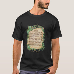The LORD is My Shepherd Psalm 23 Leaf Art Design R T-Shirt