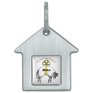 The LORD is my shepherd Psalm 23 Pet Tag
