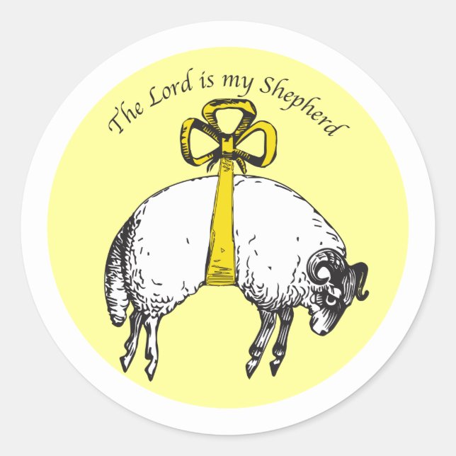 The LORD is my shepherd Psalm 23 Sticker (Front)