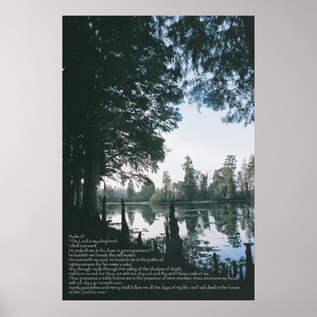 The Lord is my shepherd -- Psalm 23, Variation F Poster (Front)