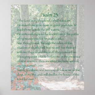 The Lord is my shepherd, Psalm 23, Version B Poster