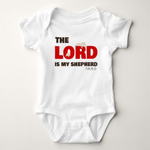 The Lord Is My Shepherd Psalms 23 Christian Faith Baby Bodysuit