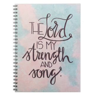 The Lord is my Strength | Christian Bible Verse Notebook