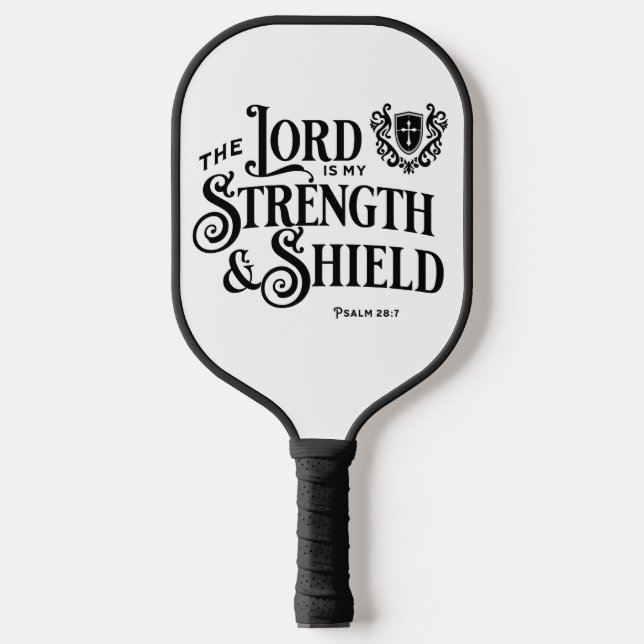 The Lord is my Strength & Shield Royalty  Pickleball Paddle (Front)