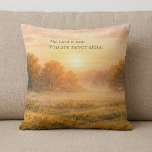 The Lord is Near Christian Faith Encouragement Throw Pillow