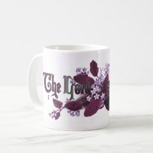 "The Lord is Risen" Vintage Easter Art eggplant Coffee Mug