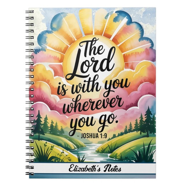 The Lord Is With You - Custom Christian Notebook (Front)