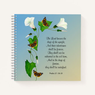 The Lord knows the days of the upright Bible verse Notebook