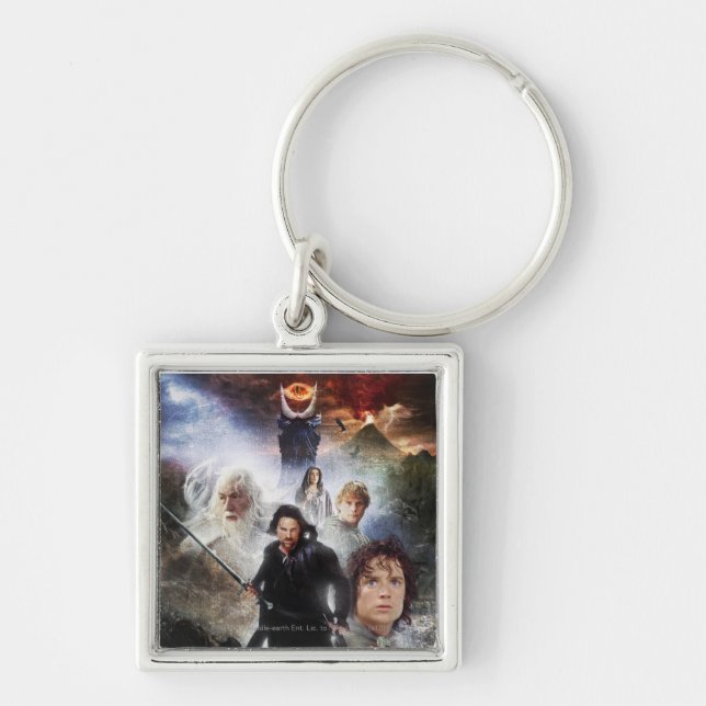 THE LORD OF THE RINGS Character Collage Keychain (Front)