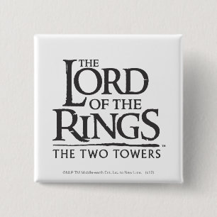 THE LORD OF THE RINGS Stacked Logo 2 Inch Square Button