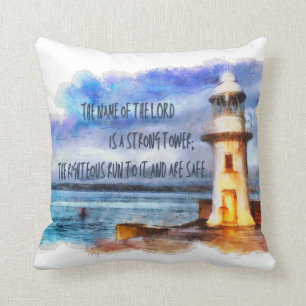 The Lord Our Strong Tower Throw Pillow