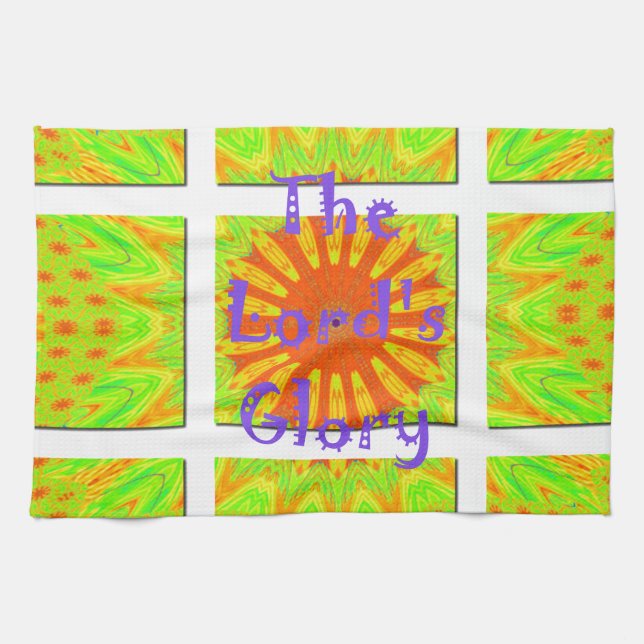 The Lord’s Glory inspired text Kitchen Towel (Horizontal)