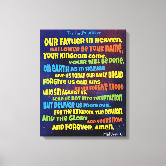 The Lord’s prayer - A Father Canvas Print (Front)