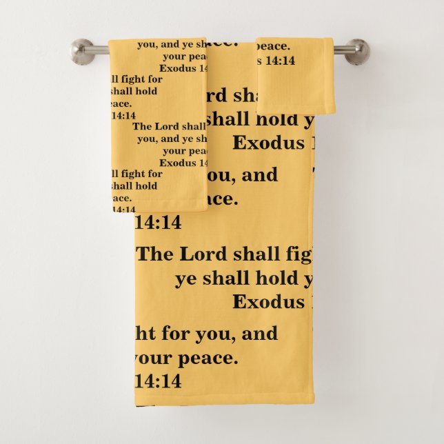 The Lord Shall Fight For You Bath Towel Set (Insitu)