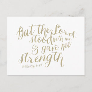The Lord Stood With Me Postcard (2 Timothy 4:17)