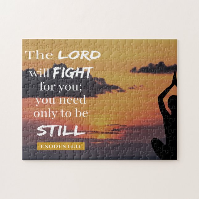 The Lord Will Fight For You - Exodus 14:14 Jigsaw Puzzle (Horizontal)