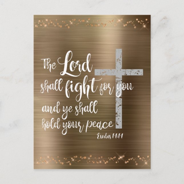 The Lord will Fight for You Scripture Postcard (Front)