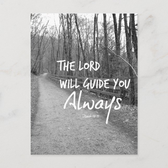 The Lord will guide you bible verse Postcard (Front)