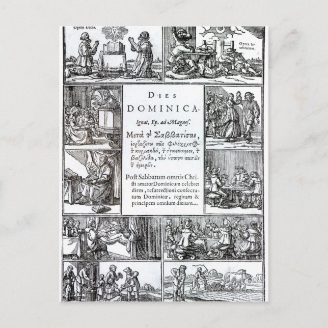 The Lord's Day, 1639 Postcard (Front)