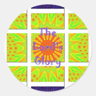 The Lord's Glory: Beautiful amazing colourful art Classic Round Sticker