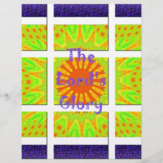 The Lord's Glory: Beautiful amazing colourful art Letterhead (Front)