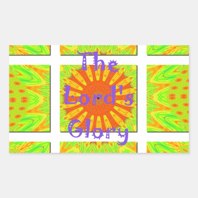 The Lord's Glory: Beautiful amazing colourful art Sticker (Front)