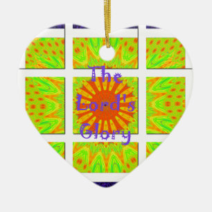 The Lord's Glory Pattern Graphic Text Design Ceramic Ornament