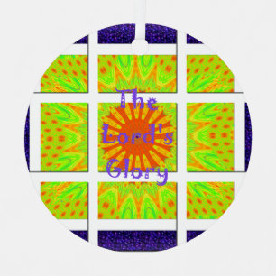 The Lord's Glory Pattern Graphic Text Design Christmas Ornament