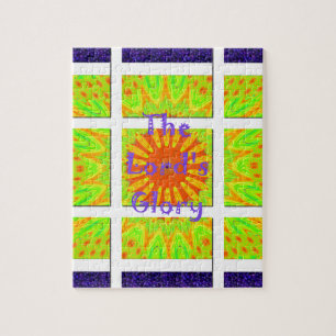 The Lord's Glory Pattern Graphic Text Design Jigsaw Puzzle