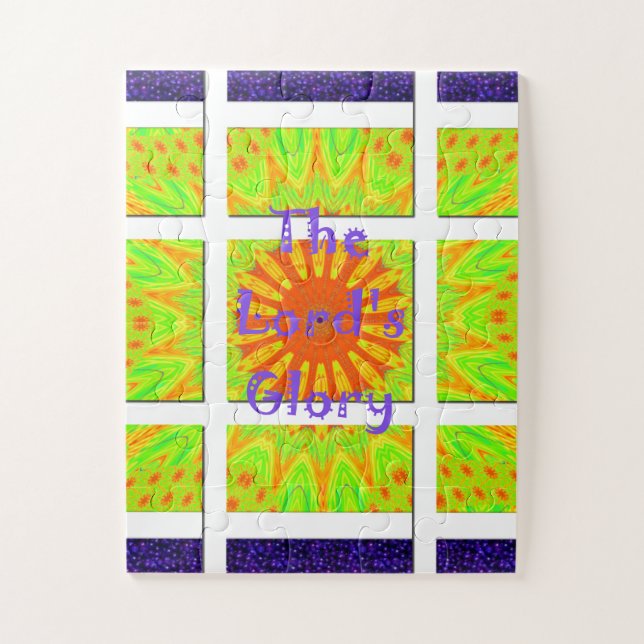 The Lord's Glory Pattern Graphic Text Design Jigsaw Puzzle (Vertical)