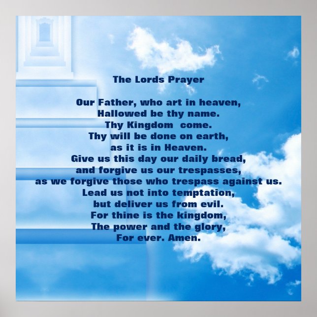 The Lords Prayer 24" x 24",Poster Paper (Matte) Poster (Front)